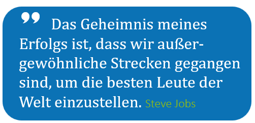 Zitat Steve Jobs zu Recruiting